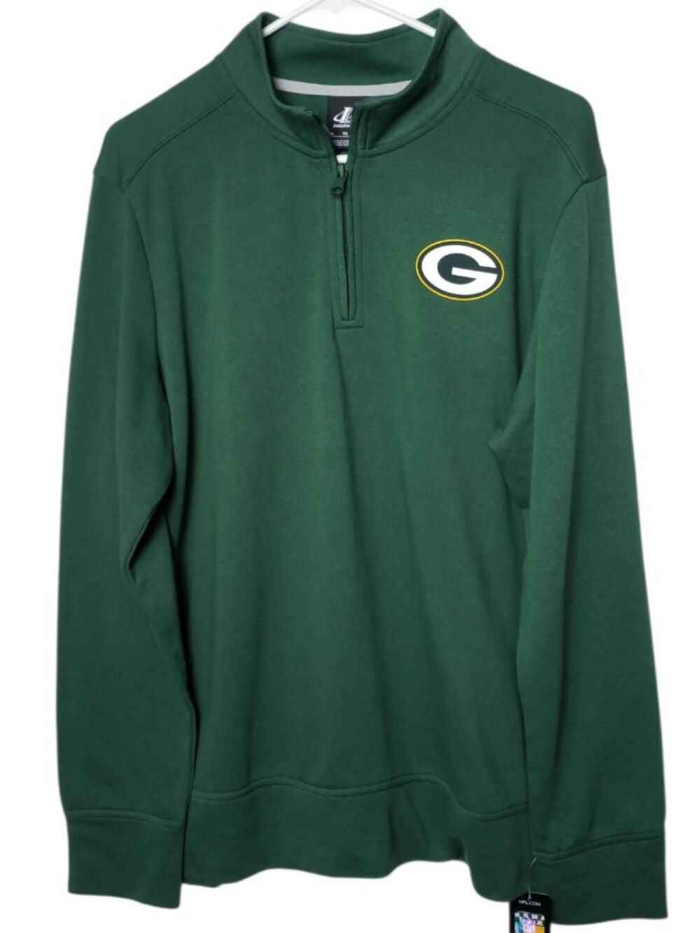 NFL Logo Athletic Bay Packers 1/4 Zip Pullover Women Sweatshirt Green Xlarge - Picture 2 of 11